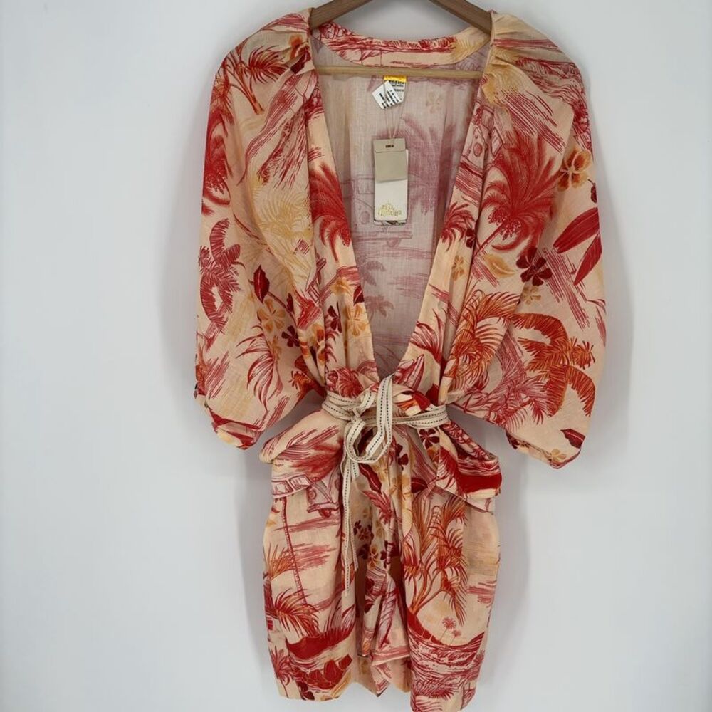 Agua Bendita Shaka Wrap Romper Cover Up